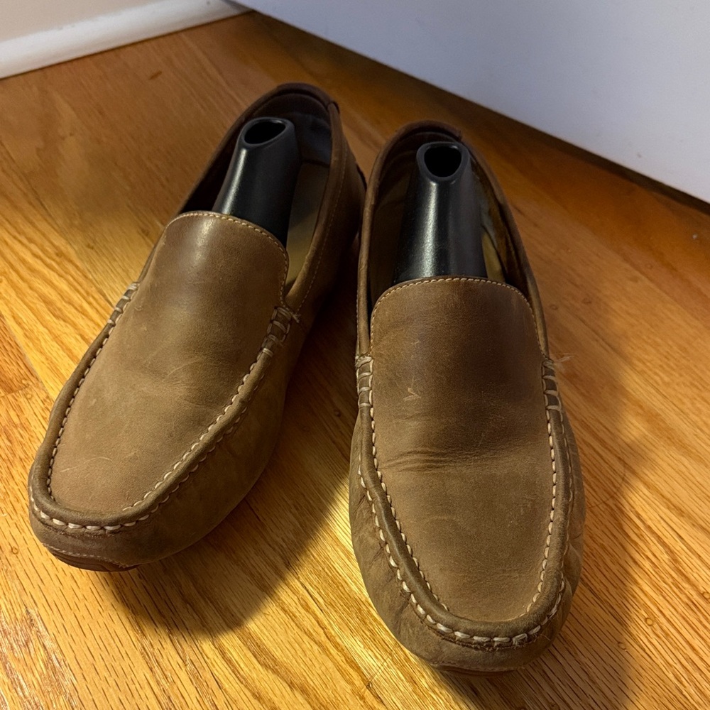 Cole Haan Brown Leather Slip-On Loafers